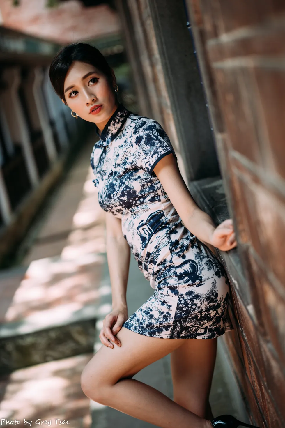 [Mzsock] NO.151 Zhang Jun short cheongsam, stockings, high heels and beautiful legs street photography#[54P]-45